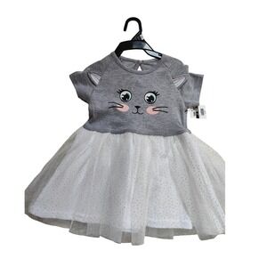✅4/25$✅ NWT monkey bars 18 months cat tule short‎ sleeves dress BE